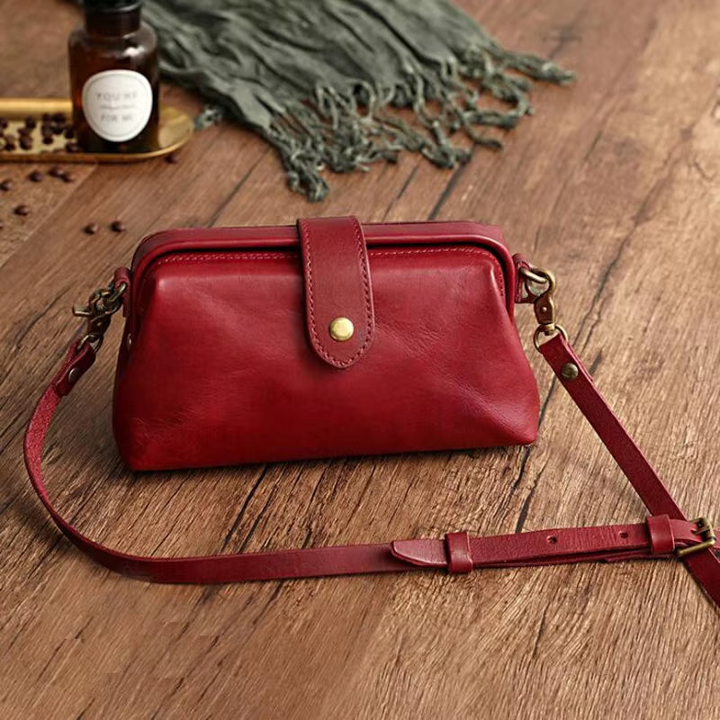 Women’S Genuine Leather Shoulder Bag 2024 Trendy Brand Small Buckle Messenger Bag Fashion Ladies Crossbody Bags Female Bolsas