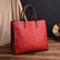 Vintage OIL SKIN Leather Big Casual Tote Women Bags High Quality Women'S Handbags Shoulder Crossbody Bag Messenger Bags Sac