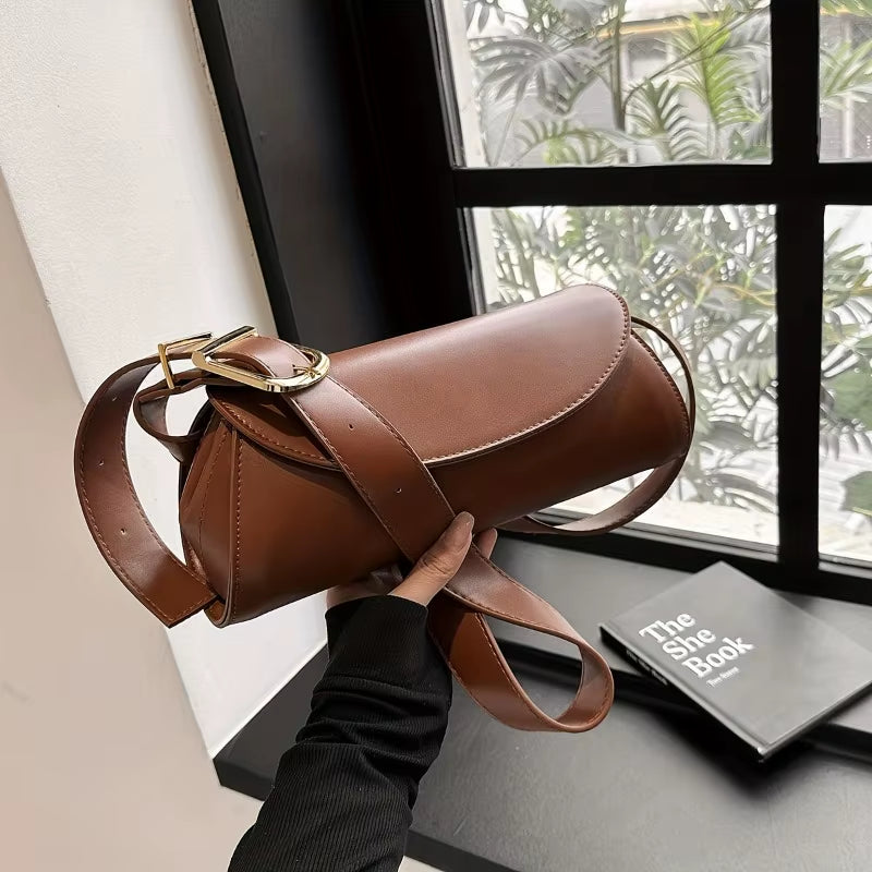 1Pcs New Korean Style PU Crossbody Bag Women Street Fashion Shoulder Bag Autumn Winter Trendy Handbag