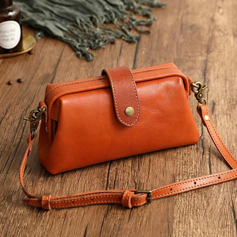 Women’S Genuine Leather Shoulder Bag 2024 Trendy Brand Small Buckle Messenger Bag Fashion Ladies Crossbody Bags Female Bolsas