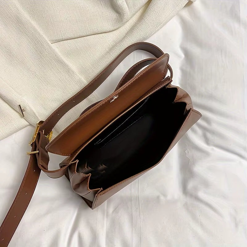 1Pcs New Korean Style PU Crossbody Bag Women Street Fashion Shoulder Bag Autumn Winter Trendy Handbag