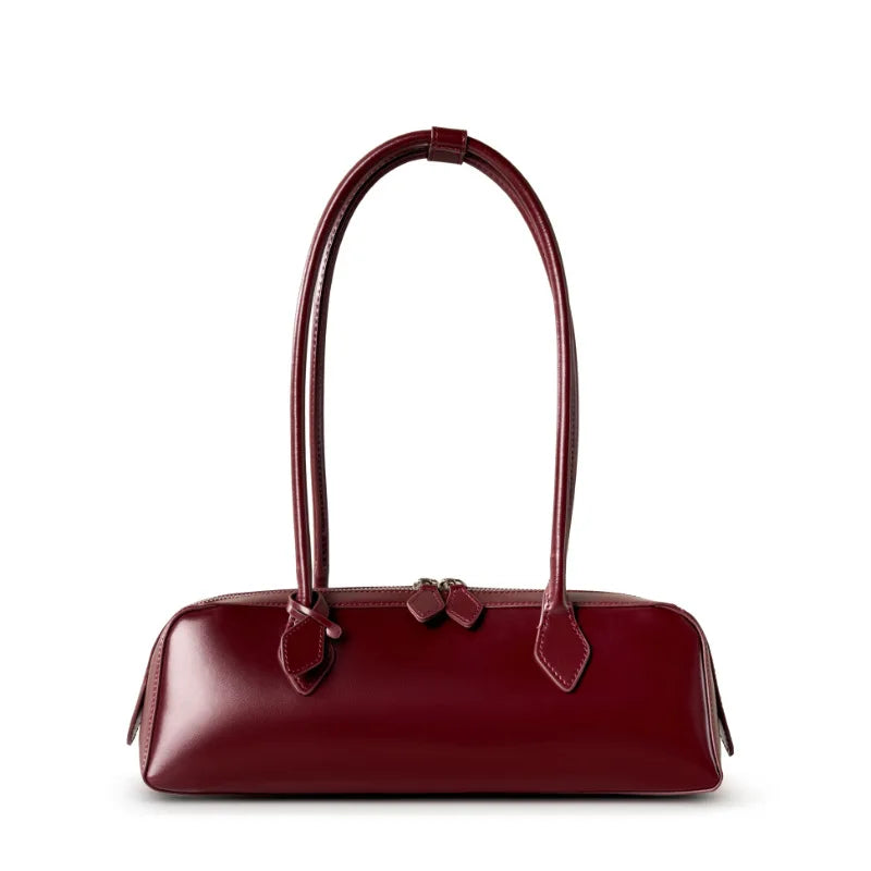 Genuine Leather Bag Woman 2025 Korean Luxury Bag Vintage Long Shoulder Bag Handbags Ladies Underarm Bag Shopping Bag