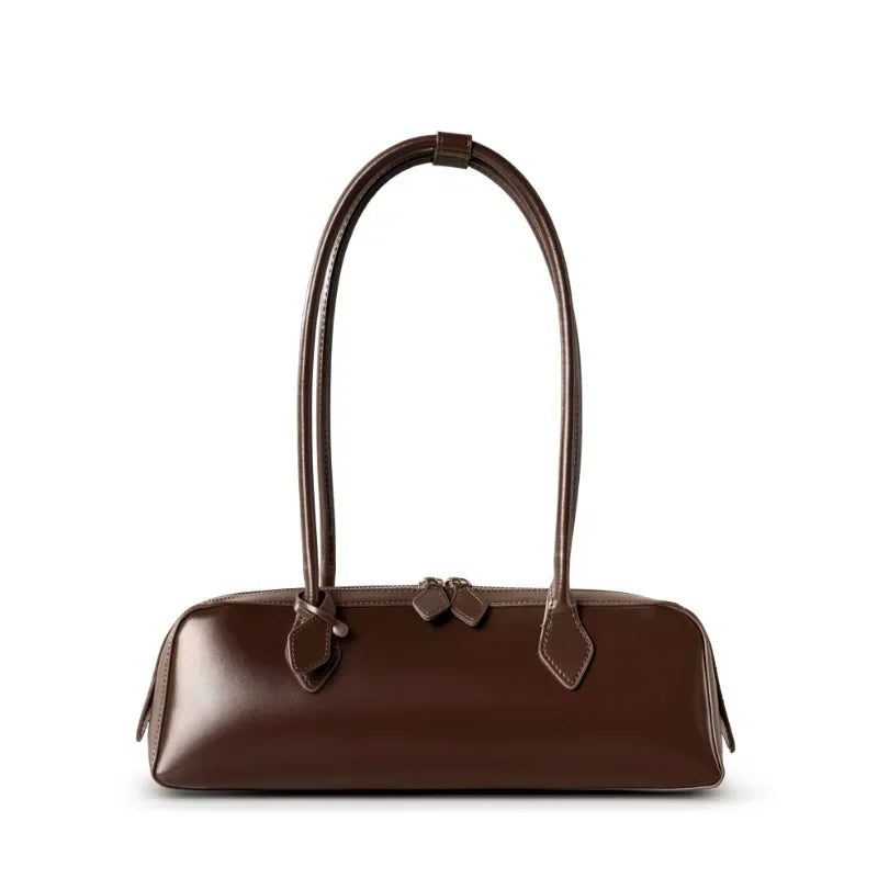 Genuine Leather Bag Woman 2025 Korean Luxury Bag Vintage Long Shoulder Bag Handbags Ladies Underarm Bag Shopping Bag