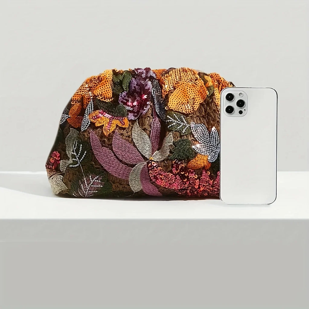 The Aurora Embroidered Clutch