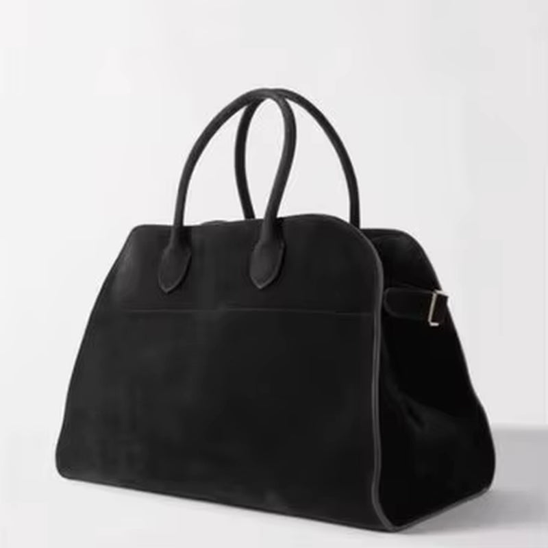 Large Capacity Suede Tote Bag Women'S Commuter Handbag Vintage Style Casual Travel Bag Soft PU Material Shoulder Bag