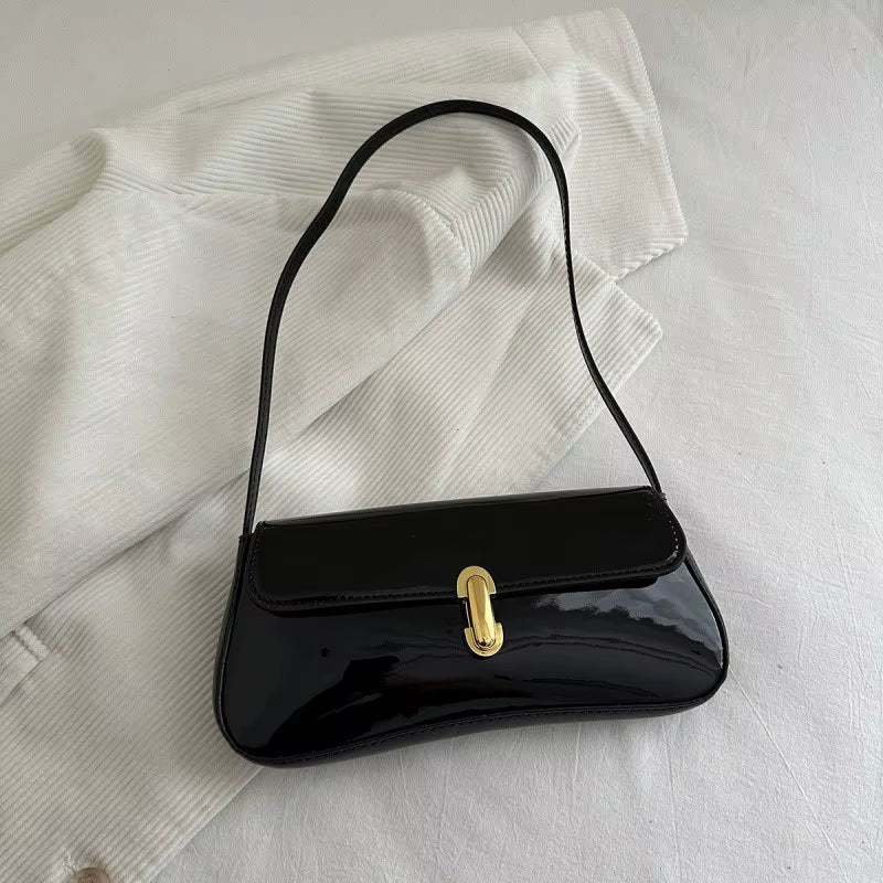 Women'S Underarm Bag Vintage Leather Flap Decor Shoulder Handbag Fashion Tote Bags Suitable for Dating Outing Party Vacation