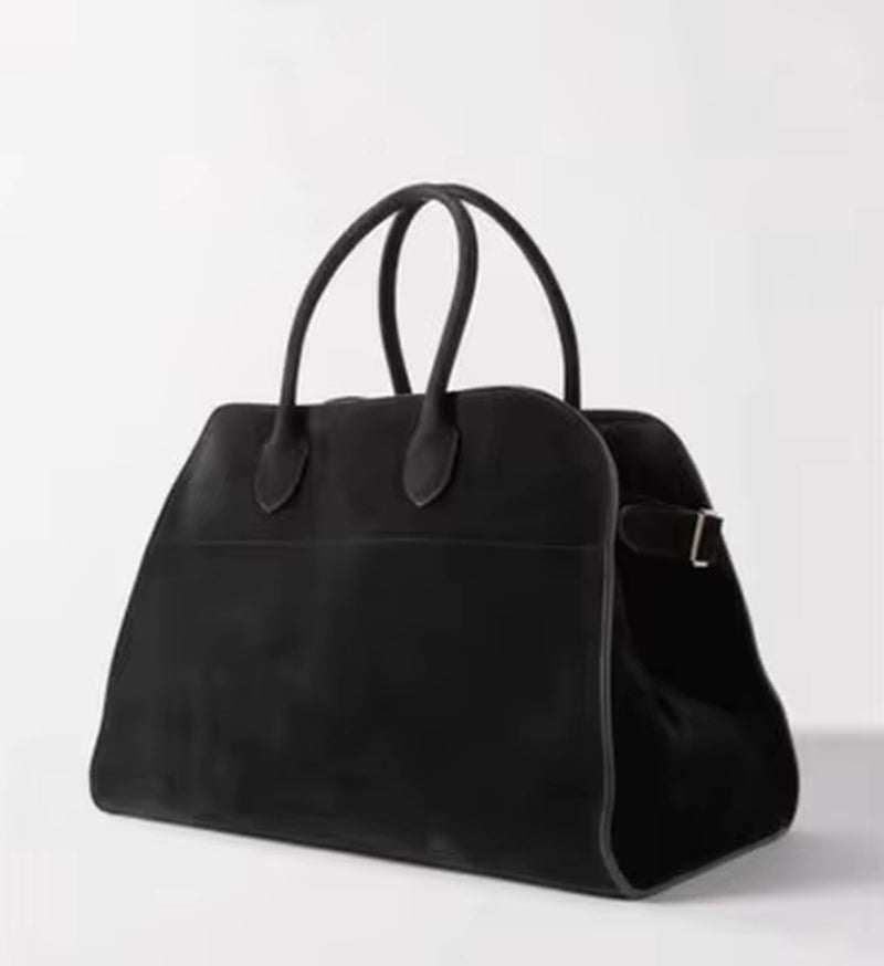 Large Capacity Suede Tote Bag Women'S Commuter Handbag Vintage Style Casual Travel Bag Soft PU Material Shoulder Bag