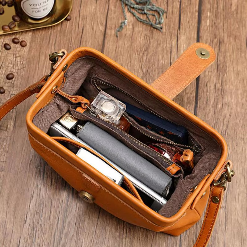 Women’S Genuine Leather Shoulder Bag 2024 Trendy Brand Small Buckle Messenger Bag Fashion Ladies Crossbody Bags Female Bolsas