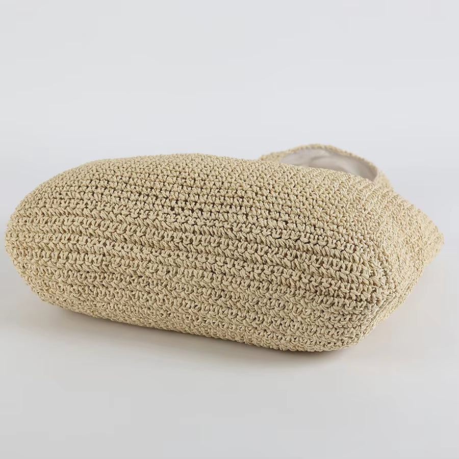 Fashion Straw Women Shoulder Bags Paper Woven Female Handbags Large Capacity Summer Beach Straw Bags Casual Tote Purses 2022